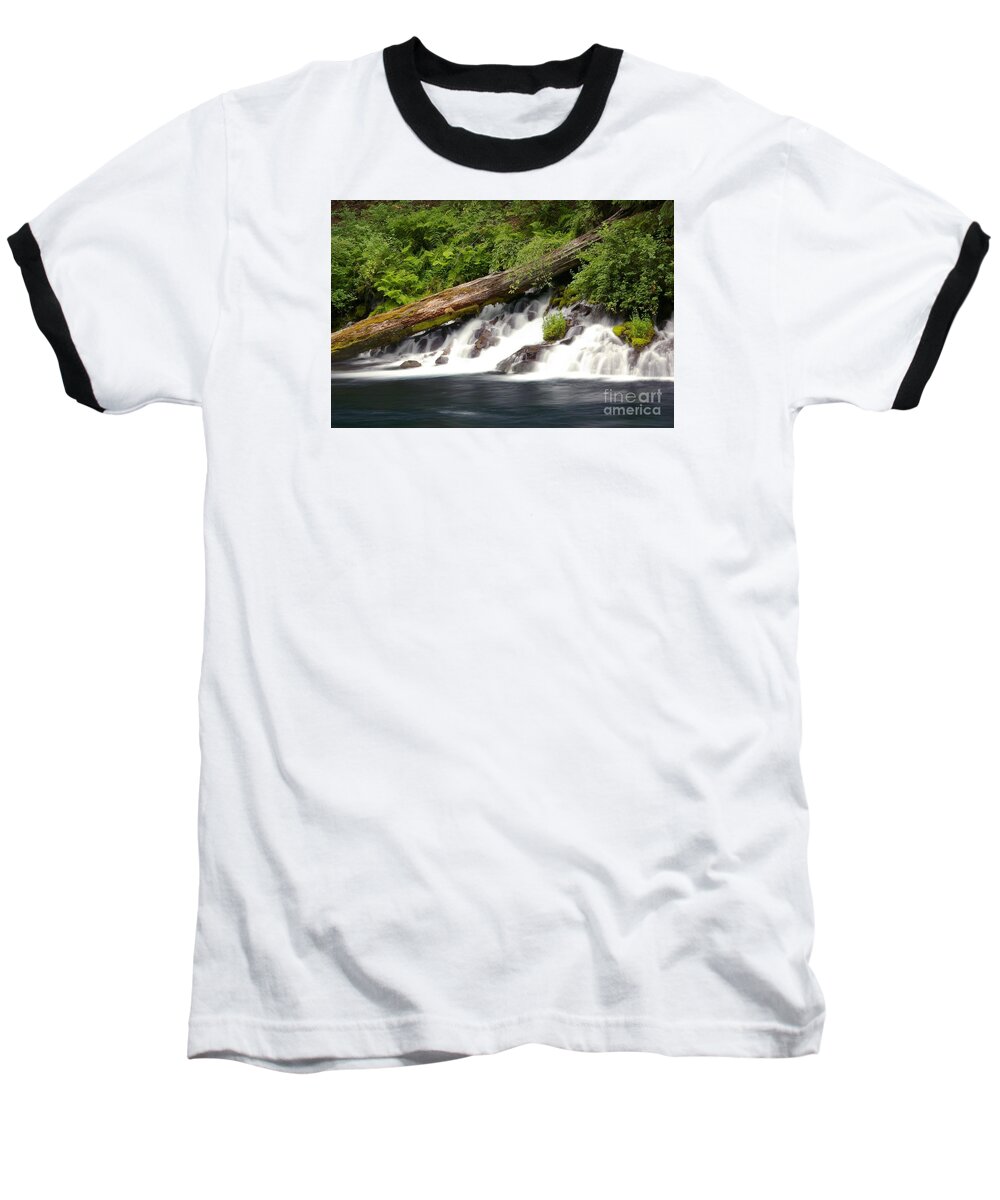 Metolius Baseball T-Shirt featuring the photograph Allen Springs on the Metolius River by Rick Bures