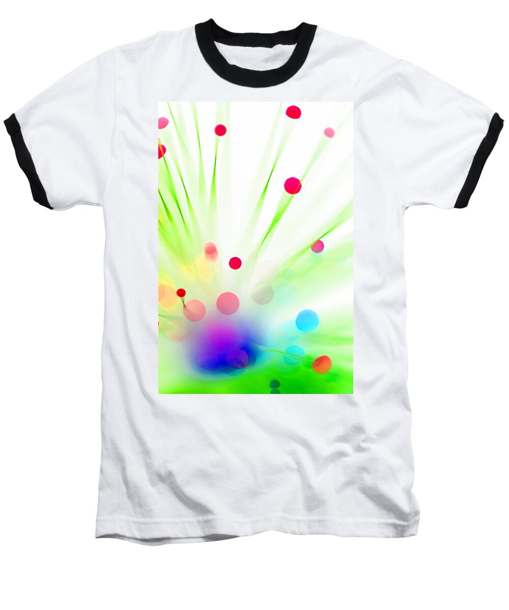 Abstract Baseball T-Shirt featuring the photograph Among the Wildflowers by Dazzle Zazz