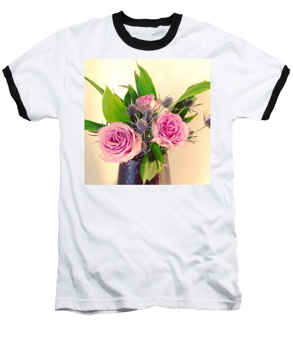 Allyouneedislove Baseball T-Shirt featuring the photograph Forever Flowers by Chantal Mantovani