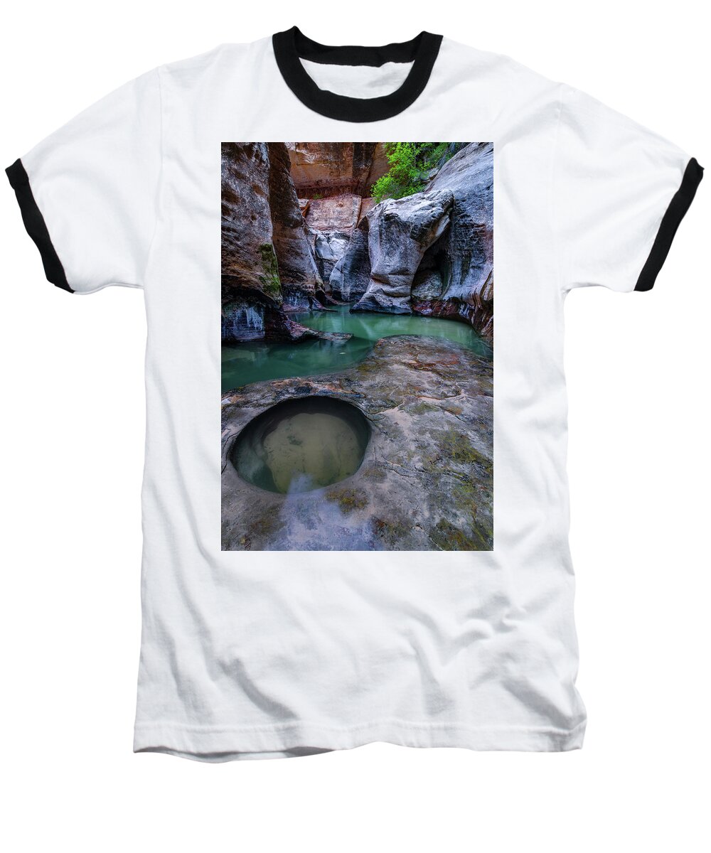 Zion Baseball T-Shirt featuring the photograph Aquamarine by Dustin LeFevre