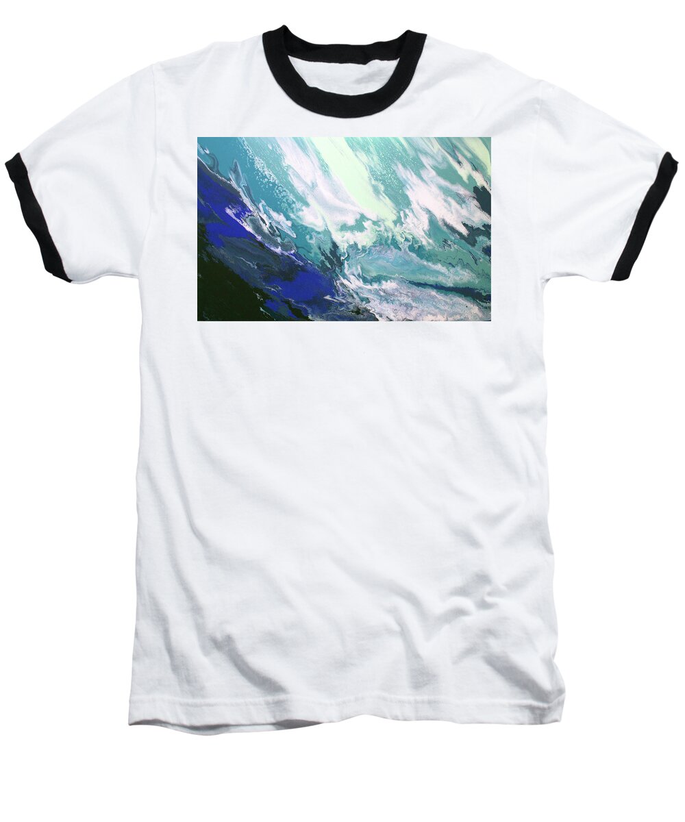 Pour Painting Baseball T-Shirt featuring the painting Aquaria by William Love