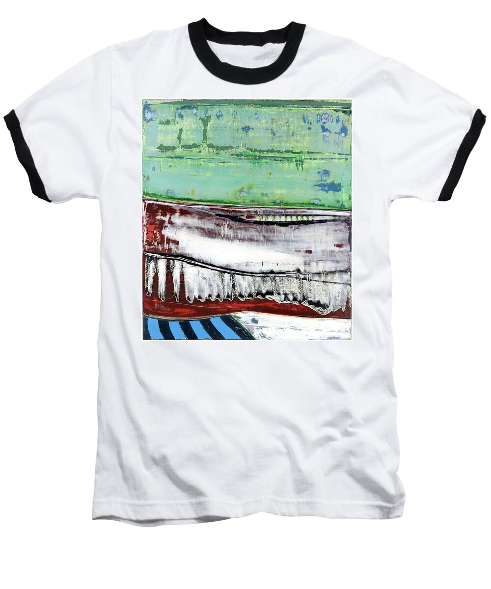 Fine Art Prints Baseball T-Shirt featuring the painting Art Print Abstract 97 by Harry Gruenert