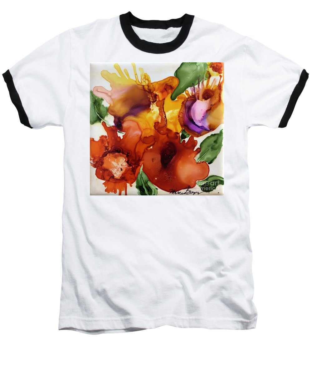 Flowers Baseball T-Shirt featuring the painting Autumn Bouquet by Marcia Breznay