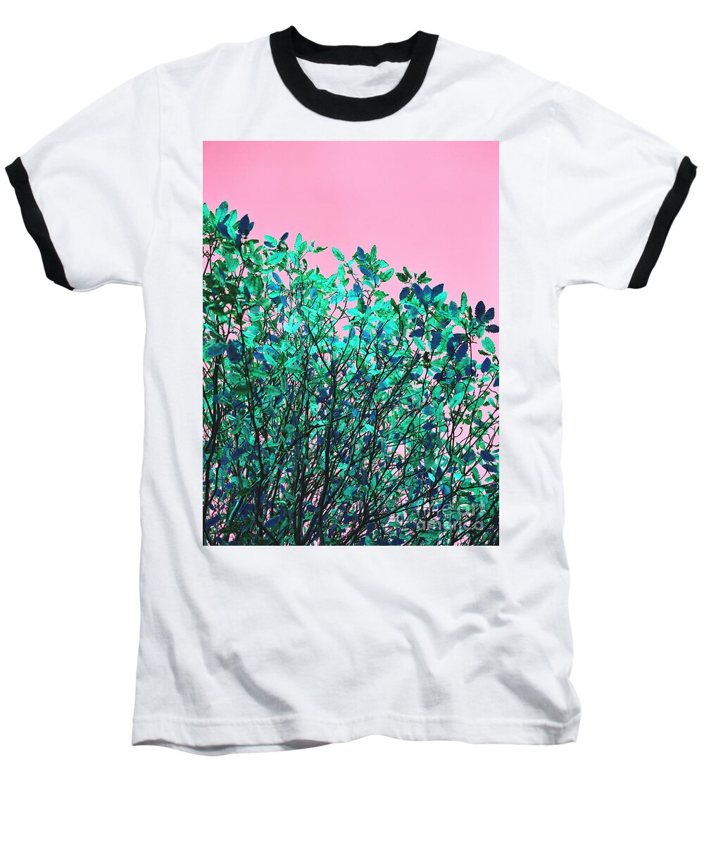 Nature Baseball T-Shirt featuring the photograph Autumn Flames - Pink by Rebecca Harman