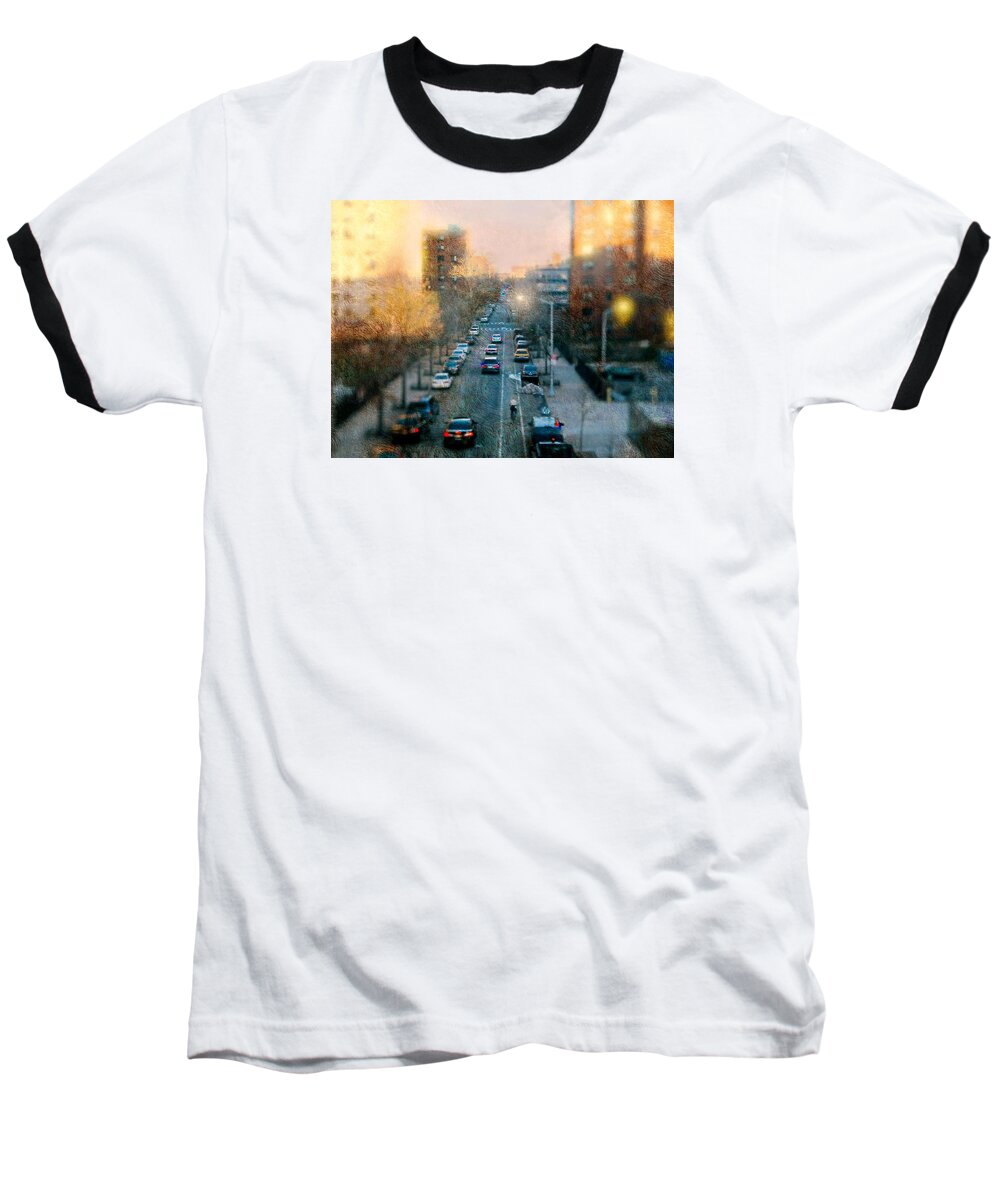 Harlem Baseball T-Shirt featuring the photograph Autumn in Harlem by Diana Angstadt