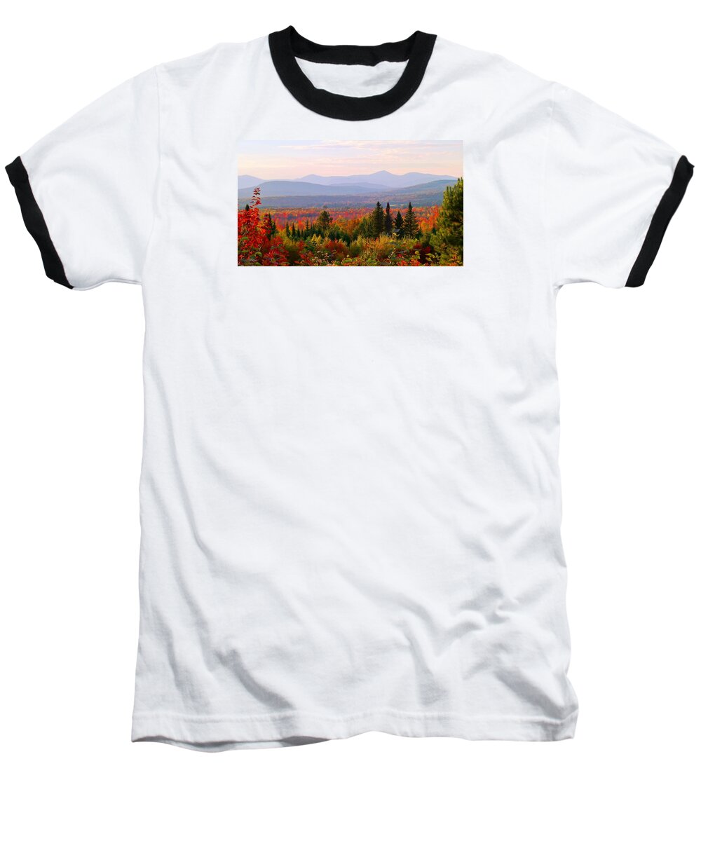 Afternoon Baseball T-Shirt featuring the photograph Autumn in Maine by Mike Breau