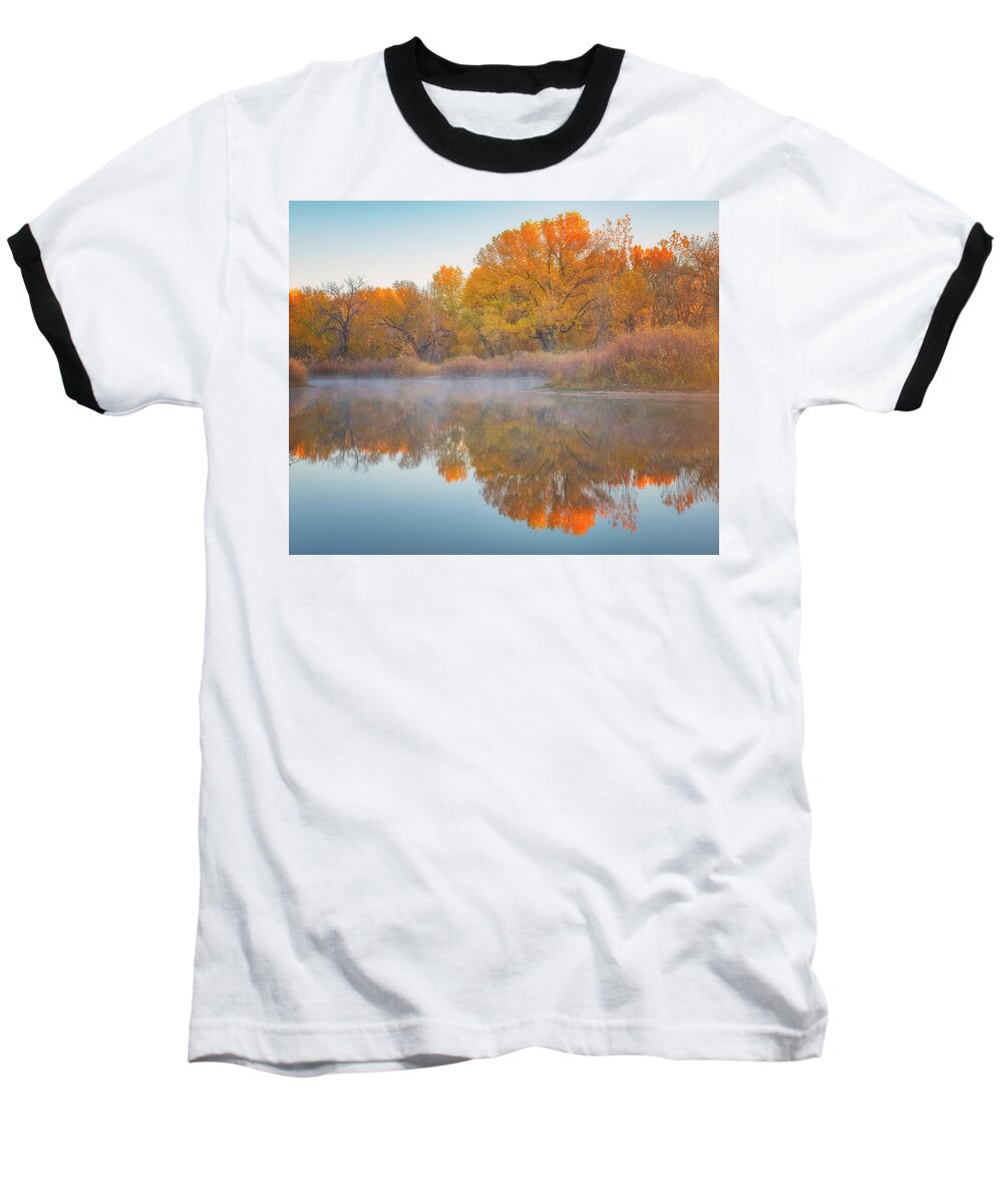 Reflections Baseball T-Shirt featuring the photograph Autumn Reflections by Darren White