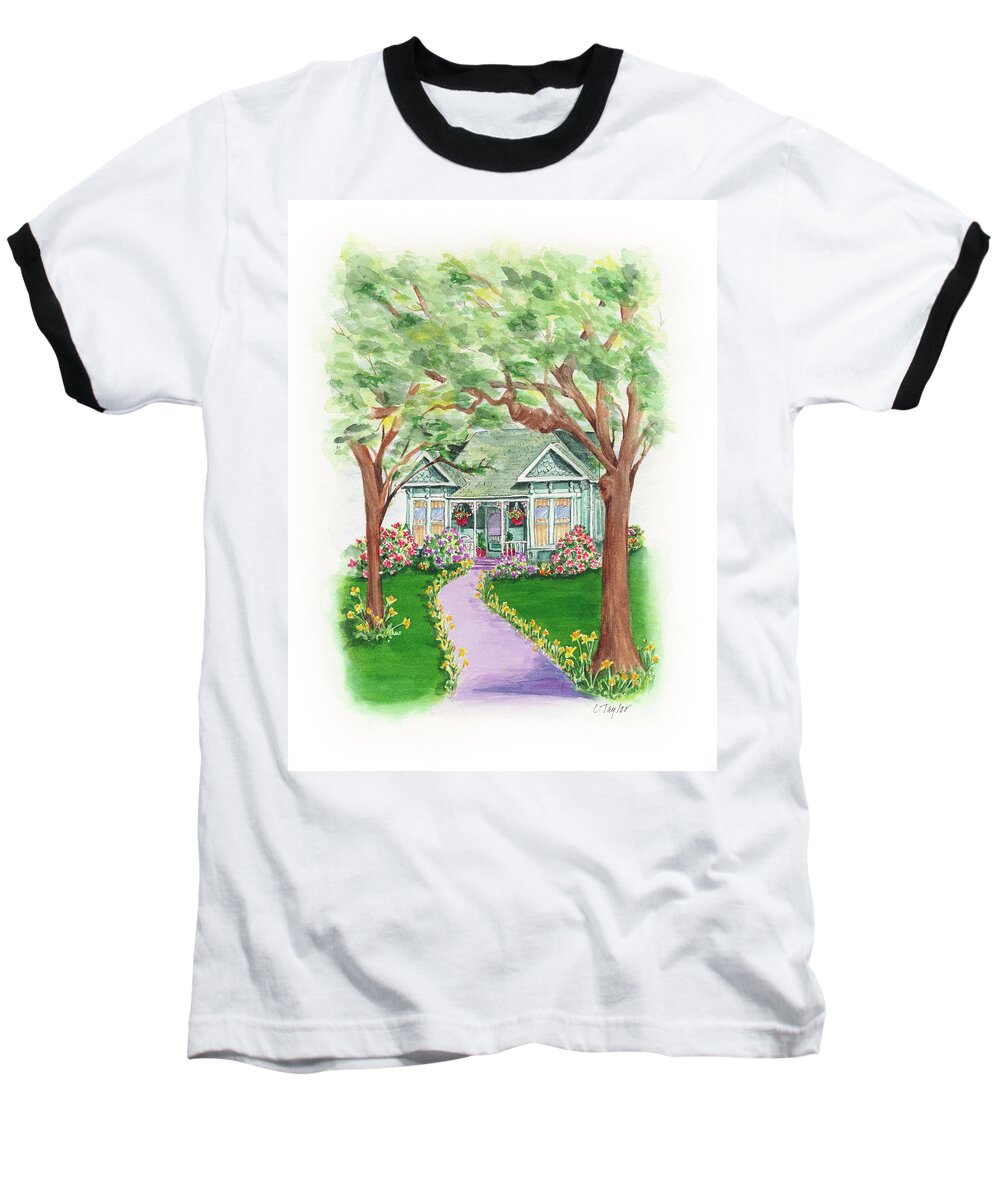 Ashland Baseball T-Shirt featuring the painting B Street by Lori Taylor