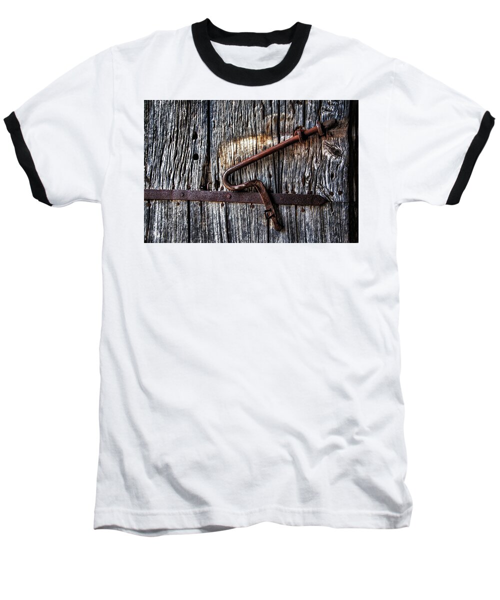  Baseball T-Shirt featuring the photograph Barn Lock by Patrick Boening