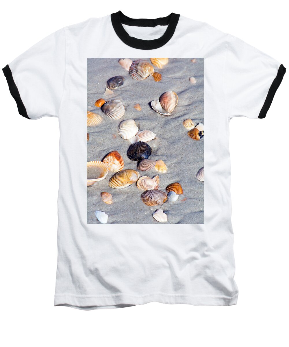 Beach Baseball T-Shirt featuring the photograph Beach Shells by Kenneth Albin