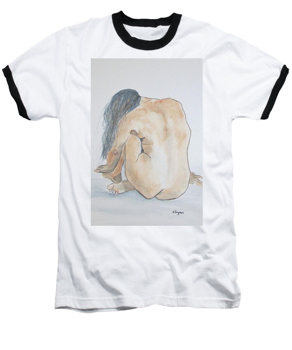Body Baseball T-Shirt featuring the painting Beauty of the body by Elvira Ingram