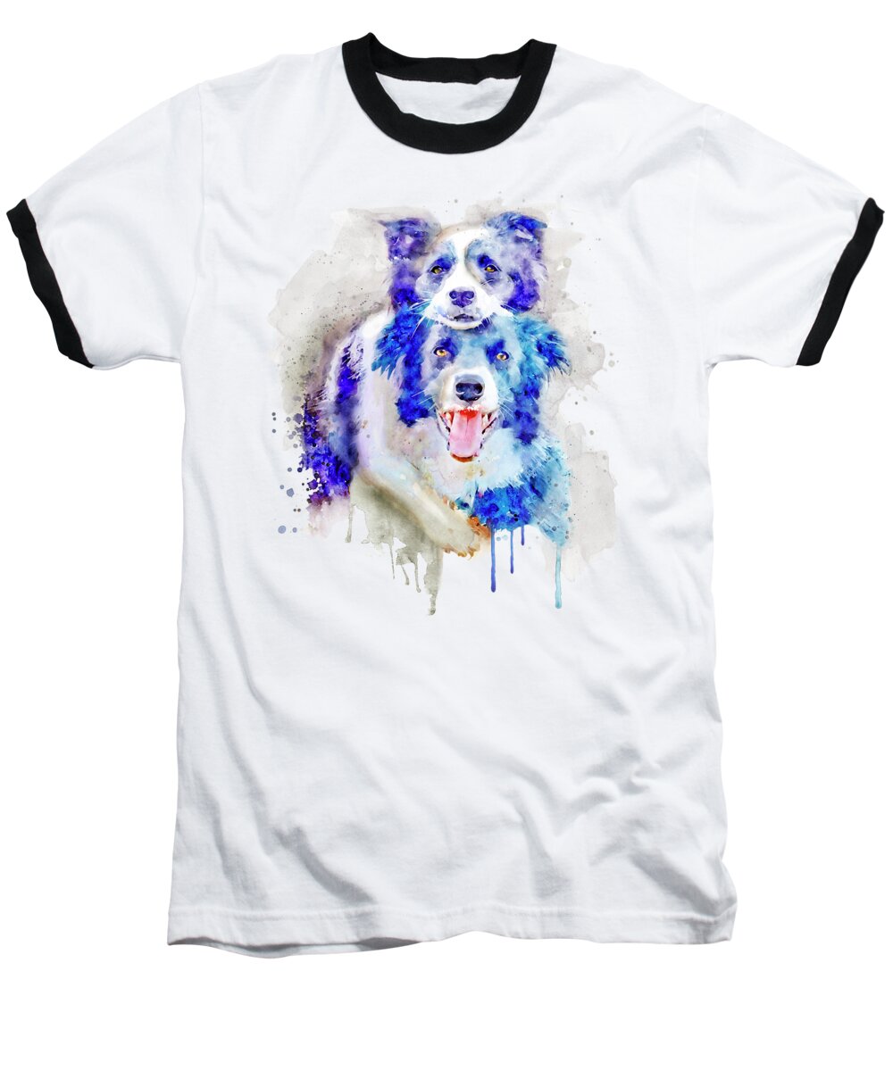 Marian Voicu Baseball T-Shirt featuring the painting Best Buddies by Marian Voicu
