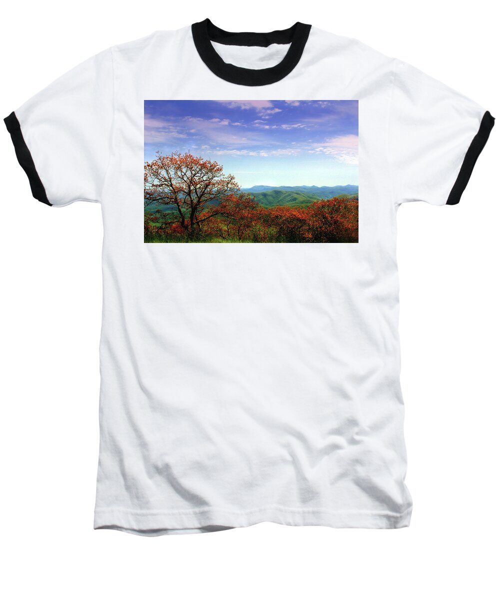 Blue Ridge Parkway Baseball T-Shirt featuring the photograph Blue Ridge Blessing by Jessica Brawley