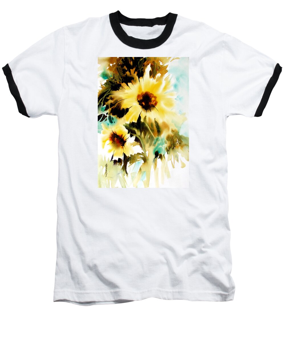 Flowers Baseball T-Shirt featuring the painting Bold And Beautiful by Rae Andrews