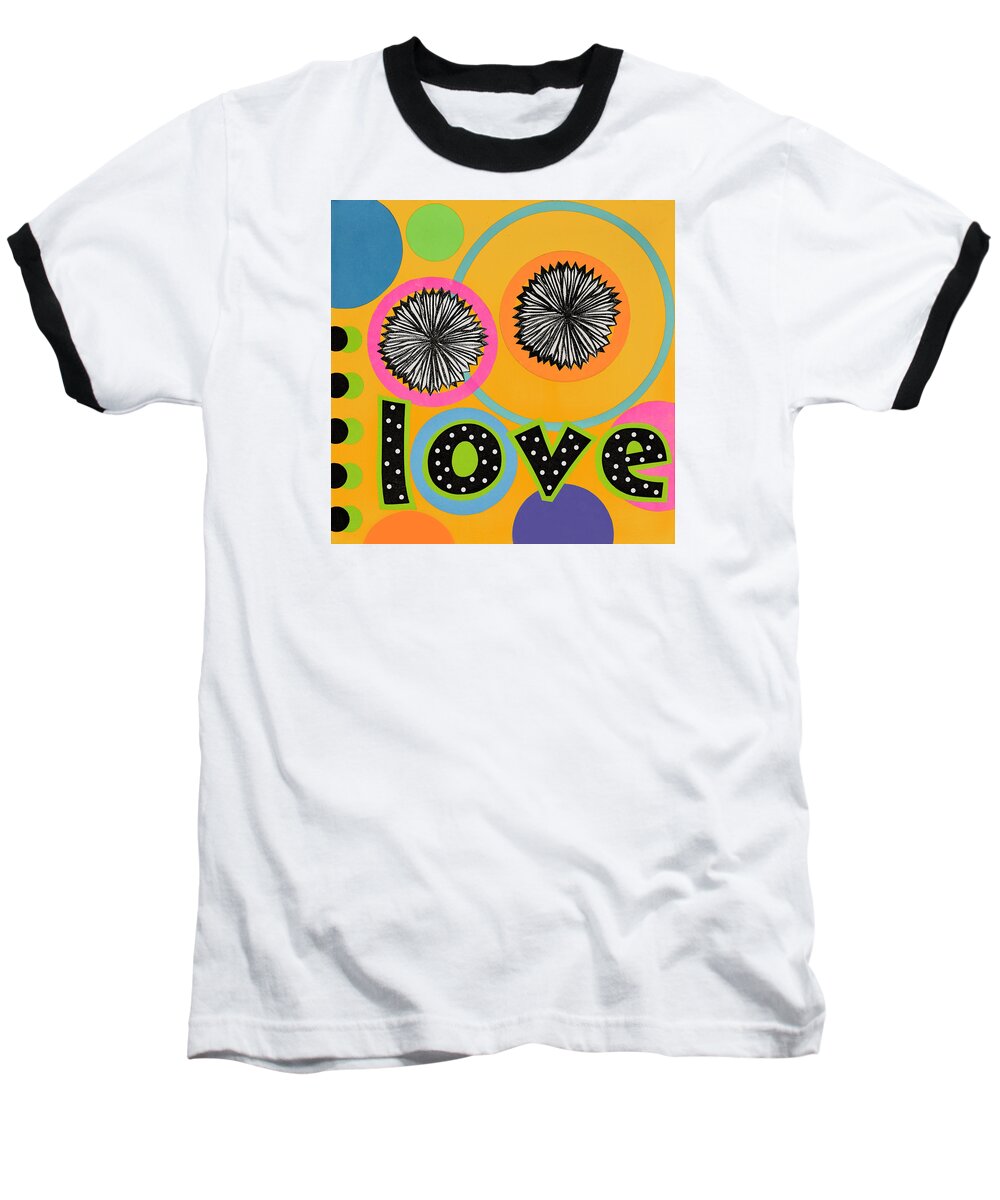 Fun Baseball T-Shirt featuring the mixed media Bold Love by Gloria Rothrock