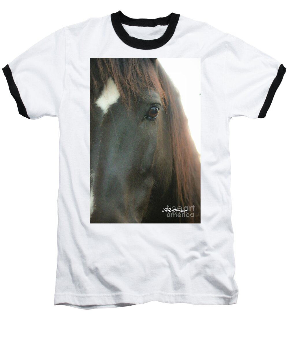 Bronco Baseball T-Shirt featuring the photograph Bronco by Veronica Batterson