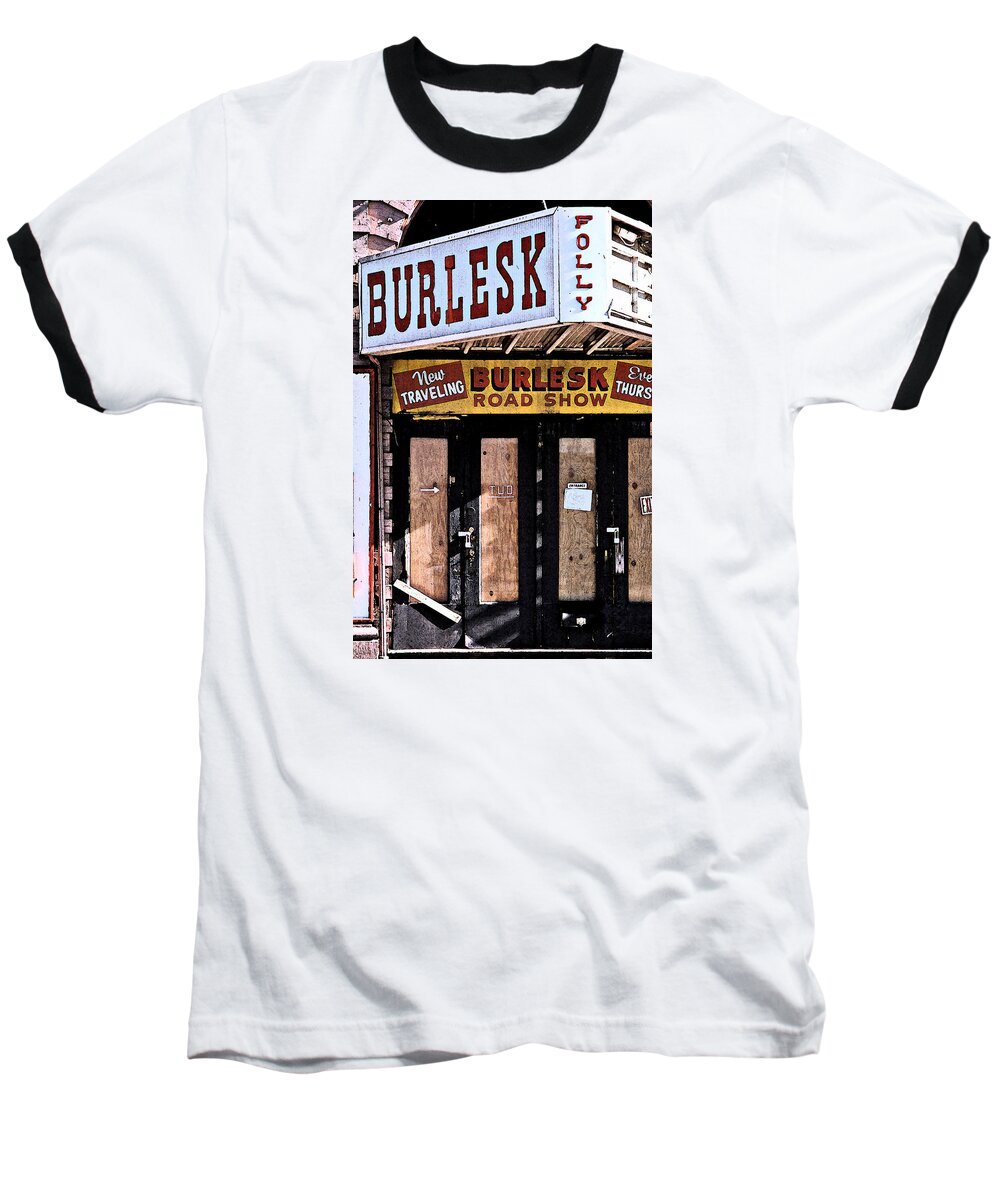 Kansas City Baseball T-Shirt featuring the photograph Burlesk at the Folly by Jim Mathis