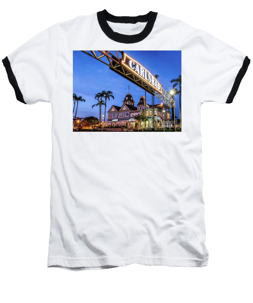 Carlsbad Baseball T-Shirt featuring the photograph Carlsbad Welcome Sign by David Levin