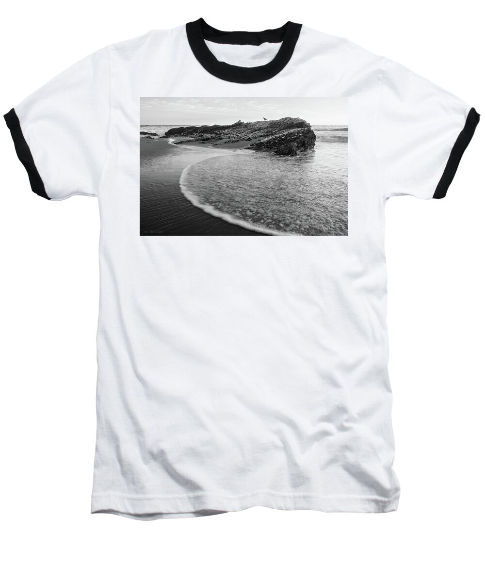 Seaside Baseball T-Shirt featuring the photograph Carpinteria Seagull by Tim Newton
