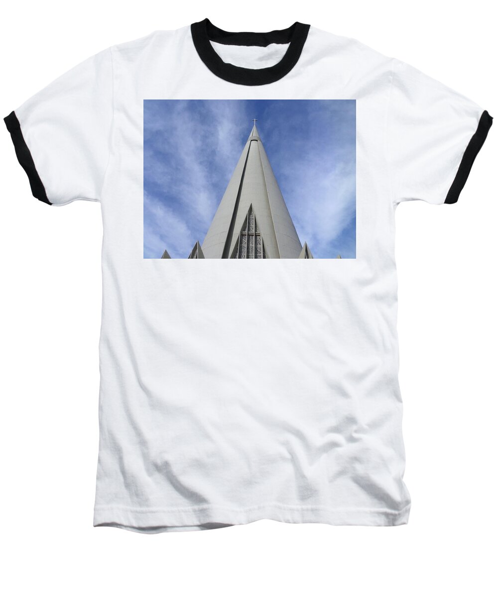 Cathedral Baseball T-Shirt featuring the photograph Cathedral Minor Basilica Our Lady of Glory by Bruna Lima
