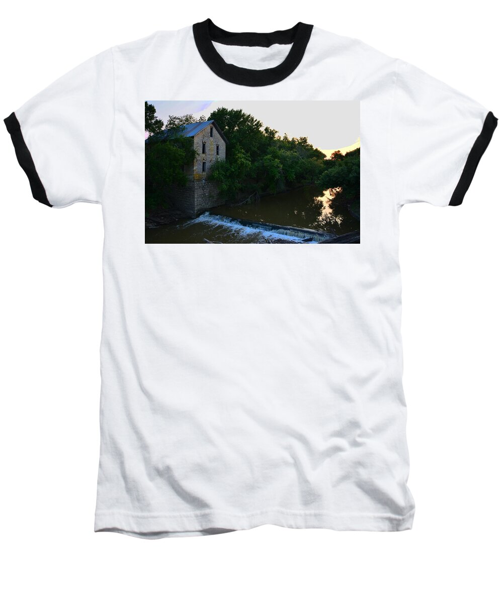 Mill Baseball T-Shirt featuring the photograph Cedar Point Mill by Keith Stokes