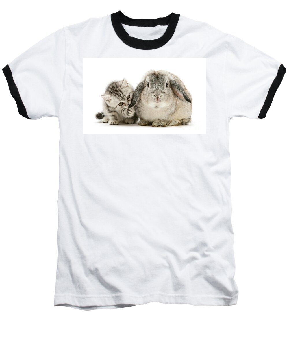 Silver Baseball T-Shirt featuring the photograph Checking for Grey Hares by Warren Photographic
