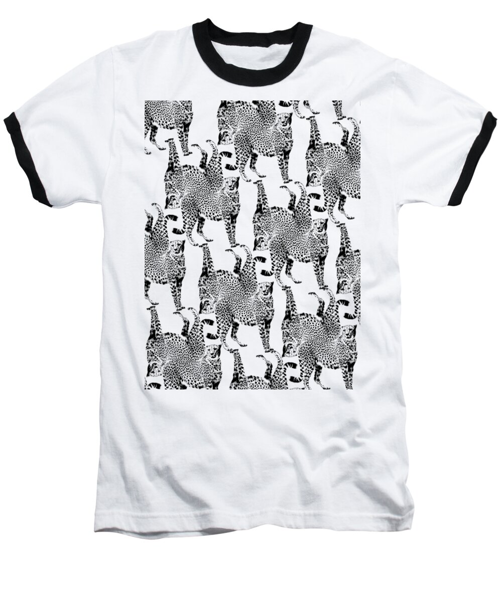 Cheetah Baseball T-Shirt featuring the digital art Cheetah Pattern by Greg Noblin