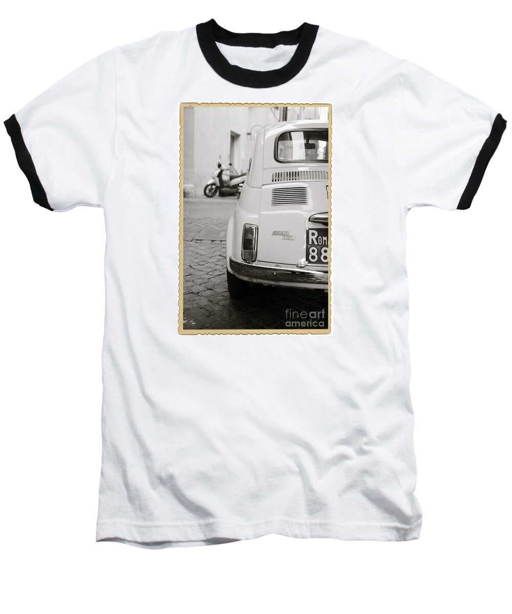 Italy Baseball T-Shirt featuring the photograph Cinquecento Black and White by Stefano Senise