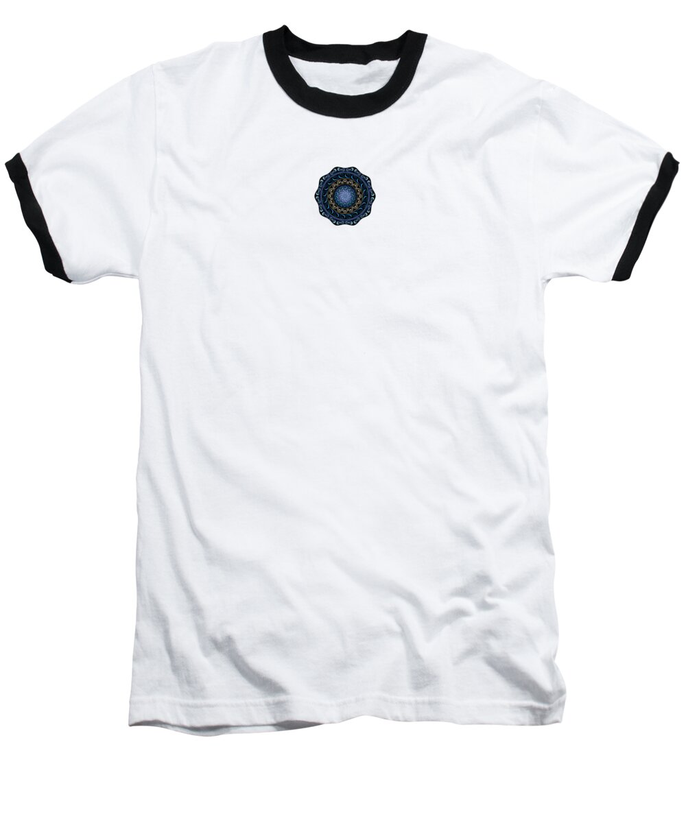 Mandala Baseball T-Shirt featuring the digital art Circularium No. 2720 by Alan Bennington