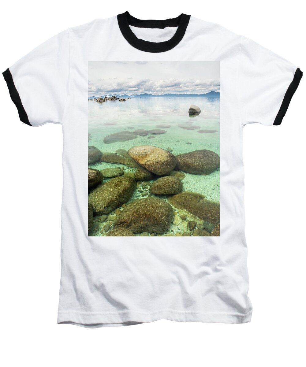 Usa Baseball T-Shirt featuring the photograph Clear Water, Stormy sky by Martin Gollery