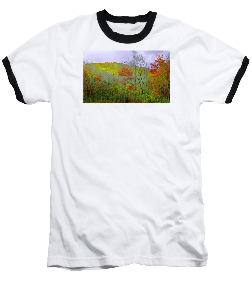 Autumn Baseball T-Shirt featuring the photograph Climb Into Autumn by Diana Angstadt