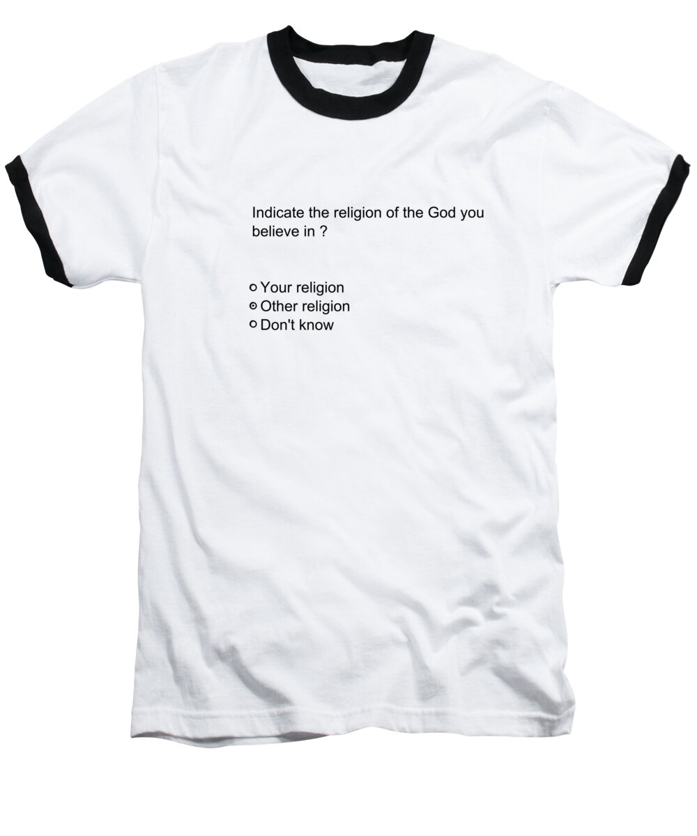 Conceptual 2d Survey Religion Baseball T-Shirt featuring the digital art Conceptual 2D Survey Religion by Keshava Shukla