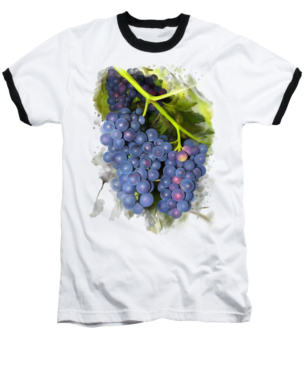 Painting Baseball T-Shirt featuring the painting Concord grape by Ivana Westin
