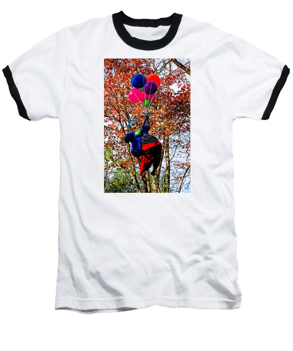 Clown Baseball T-Shirt featuring the photograph Coulrophobia by Paul Mashburn