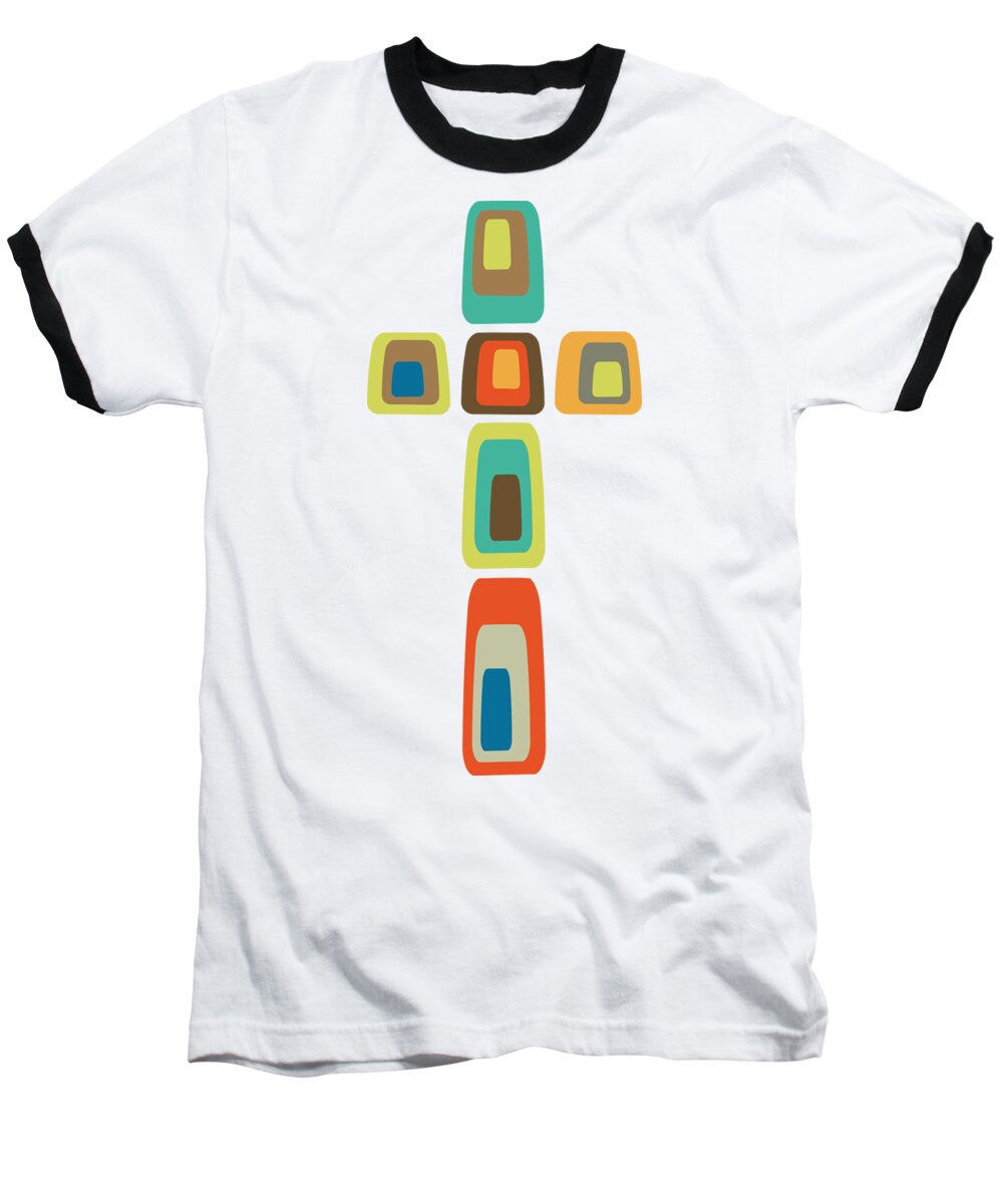  Baseball T-Shirt featuring the digital art Cross by Donna Mibus