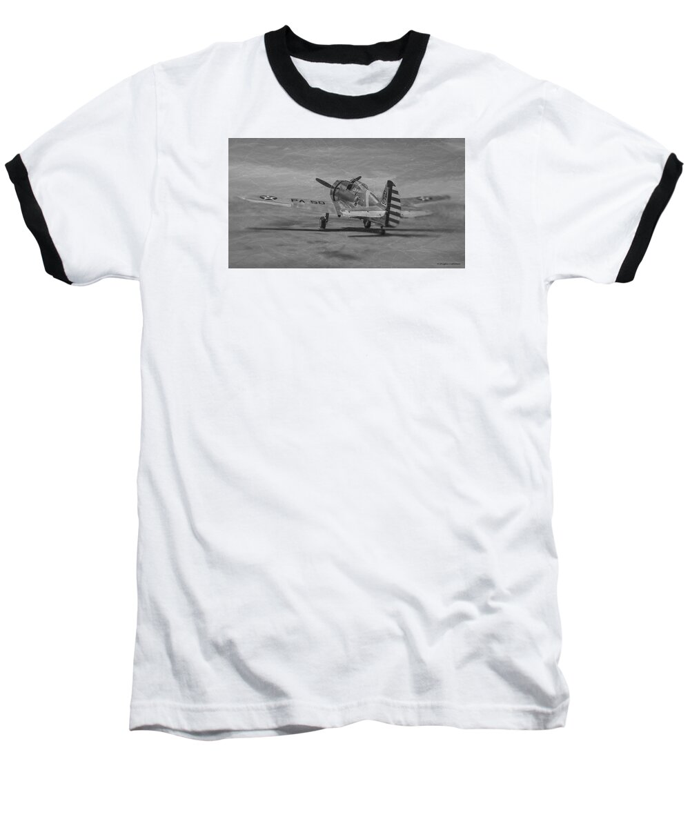 Aviation Baseball T-Shirt featuring the photograph Curtiss P-36 Hawk by Douglas Castleman