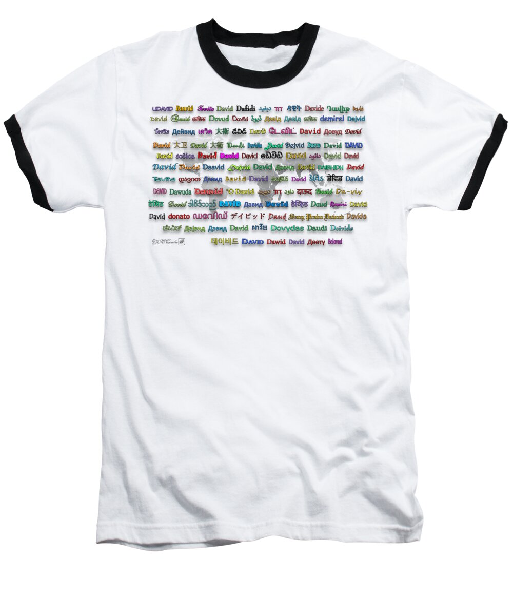 Mccombie Baseball T-Shirt featuring the digital art David by J McCombie
