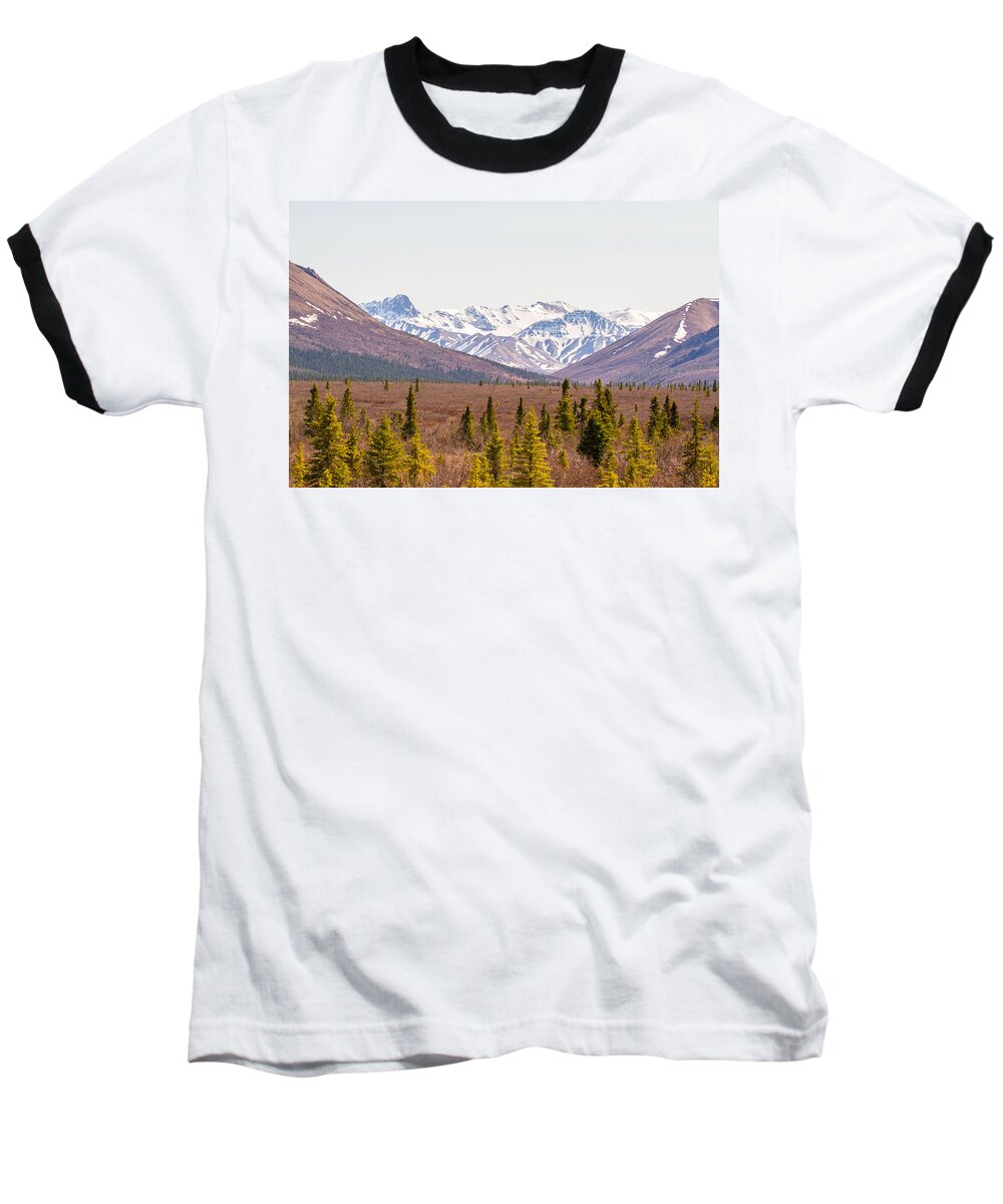 Alaska Baseball T-Shirt featuring the photograph Denali Wilderness Beauty by Allan Levin