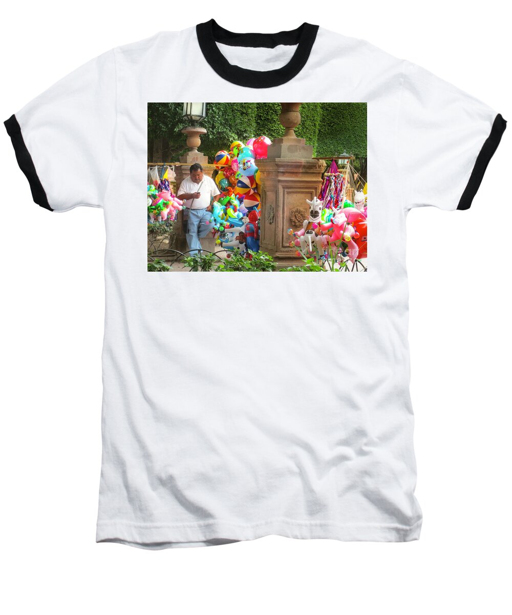Balloons Baseball T-Shirt featuring the photograph Do I have Balloons by Barry Weiss