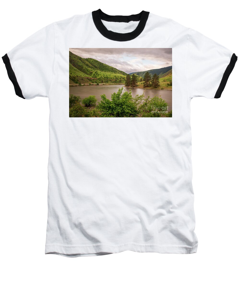 Cascade Waterfall 180 Baseball T-Shirt featuring the photograph Early Morning Smoothy Waterscape Art by Kaylyn Franks by Kaylyn Franks