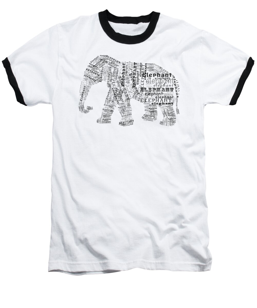 Elephant Baseball T-Shirt featuring the photograph Elefont Noir by Heather Applegate