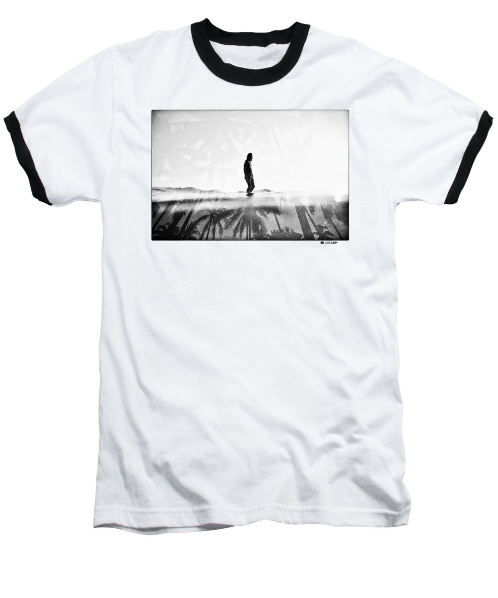 Surfing Baseball T-Shirt featuring the photograph Face The Sun 2 Tee by Nik West