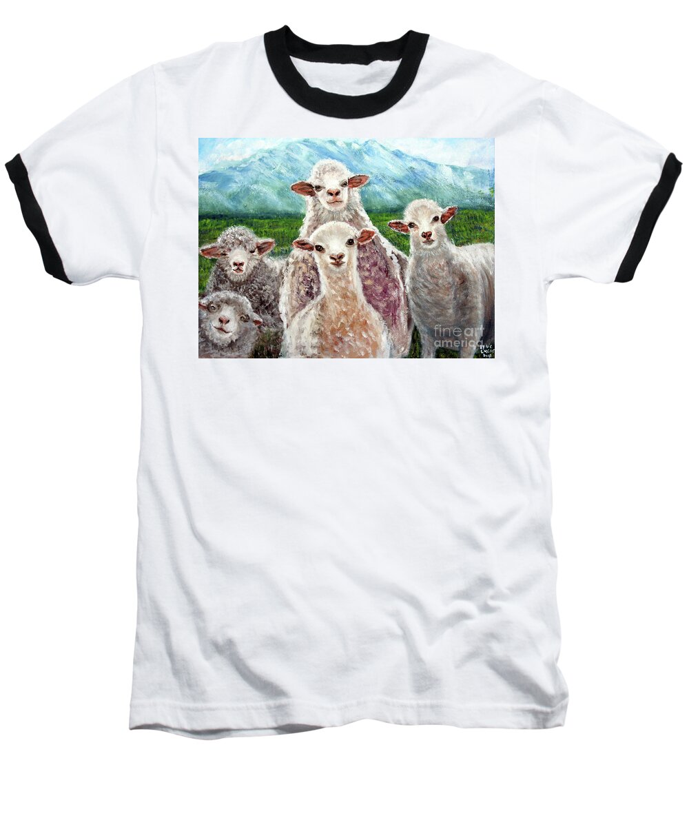 Animals Baseball T-Shirt featuring the painting Family Portrait by Lyric Lucas