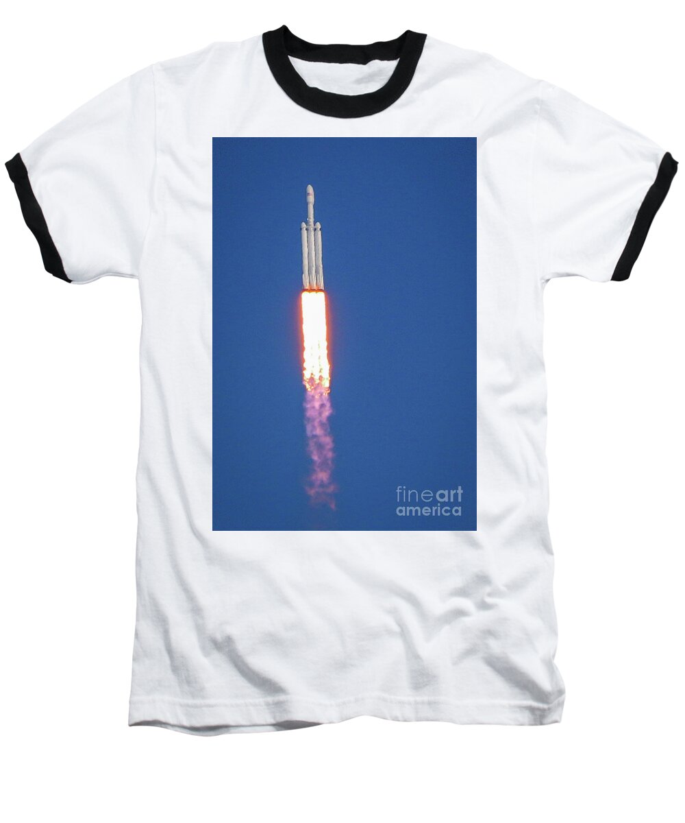 Rocket Baseball T-Shirt featuring the photograph First Launch by Tom Claud