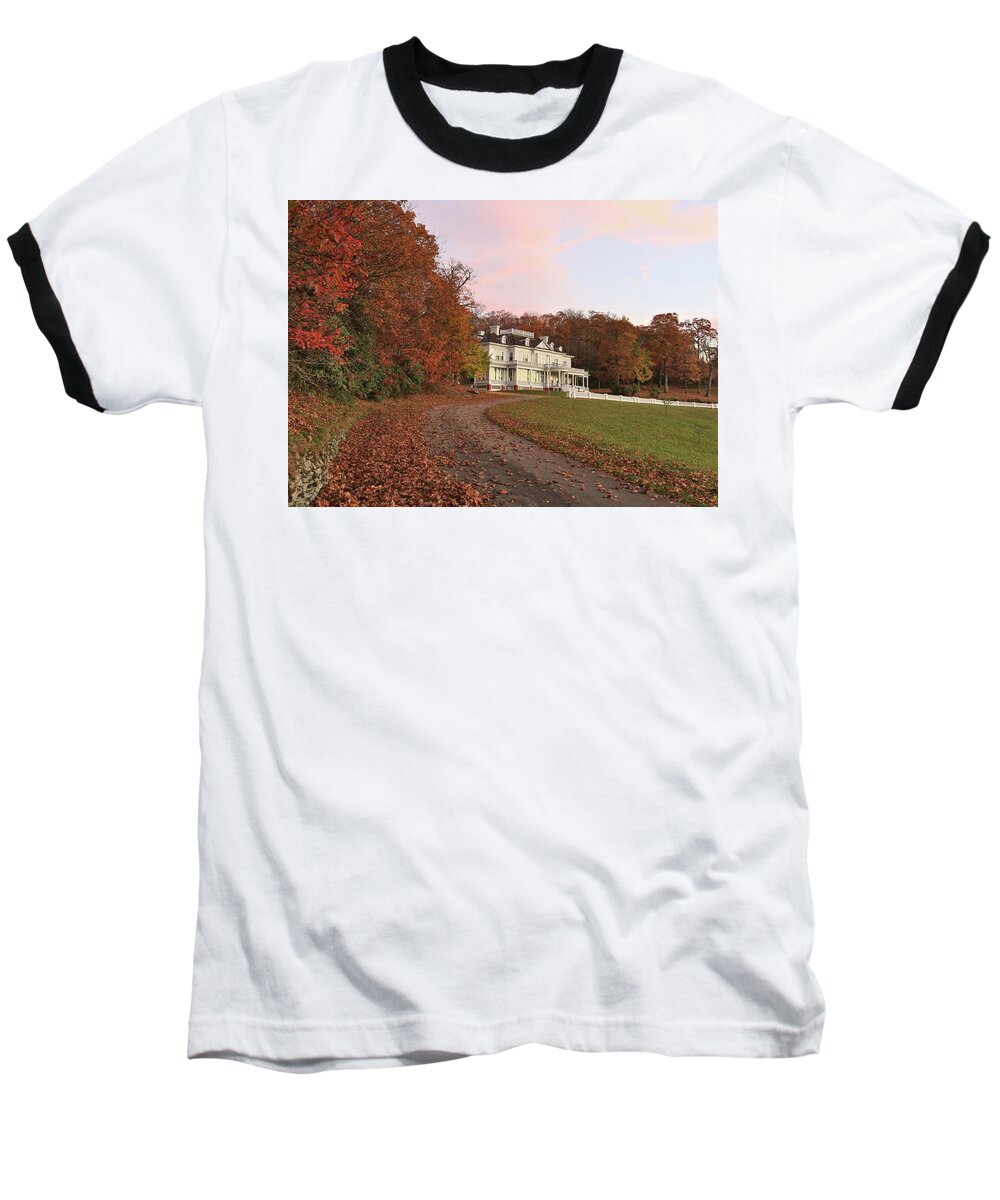 Photosbymch Baseball T-Shirt featuring the photograph Flat Top Manor at Sunrise by M C Hood