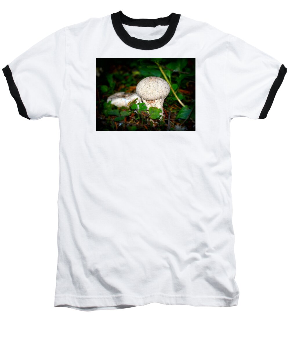 Mushroom Baseball T-Shirt featuring the photograph Forest Floor Mushroom by Lori Seaman