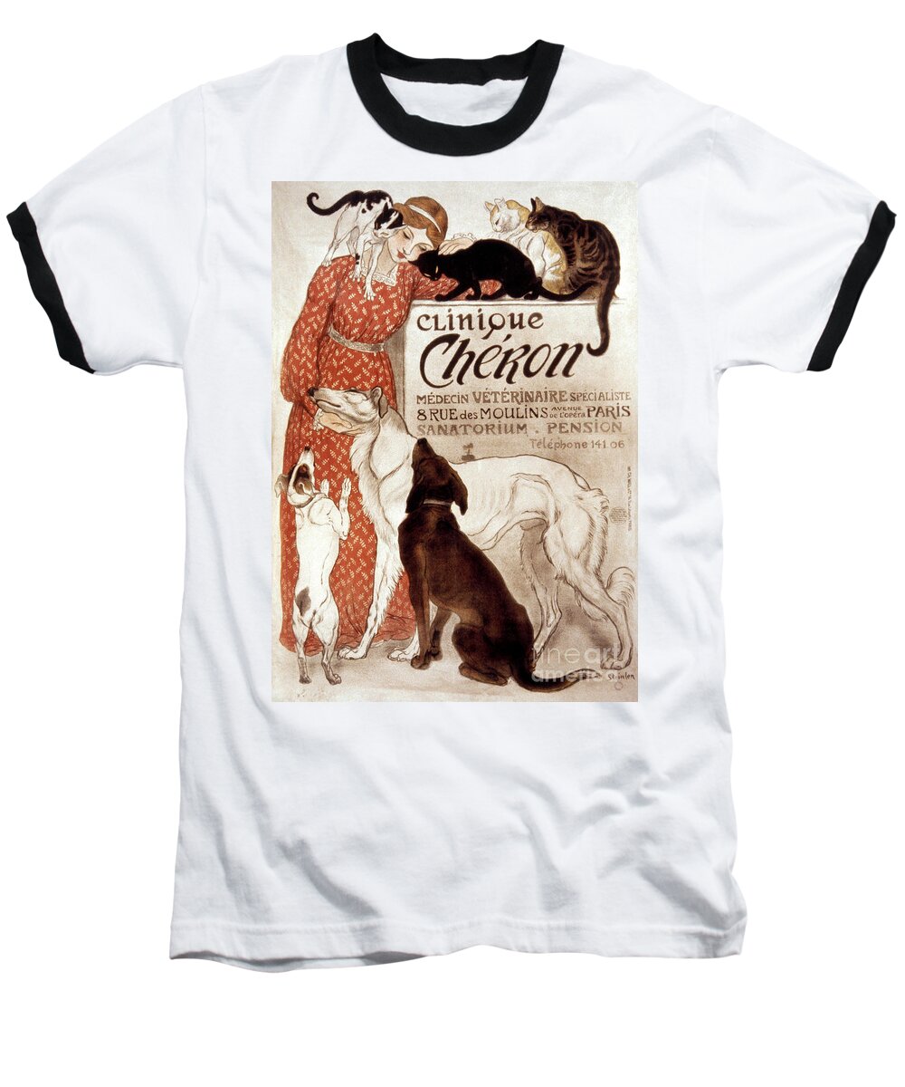 1894 Baseball T-Shirt featuring the drawing French Veterinary Clinic by Granger