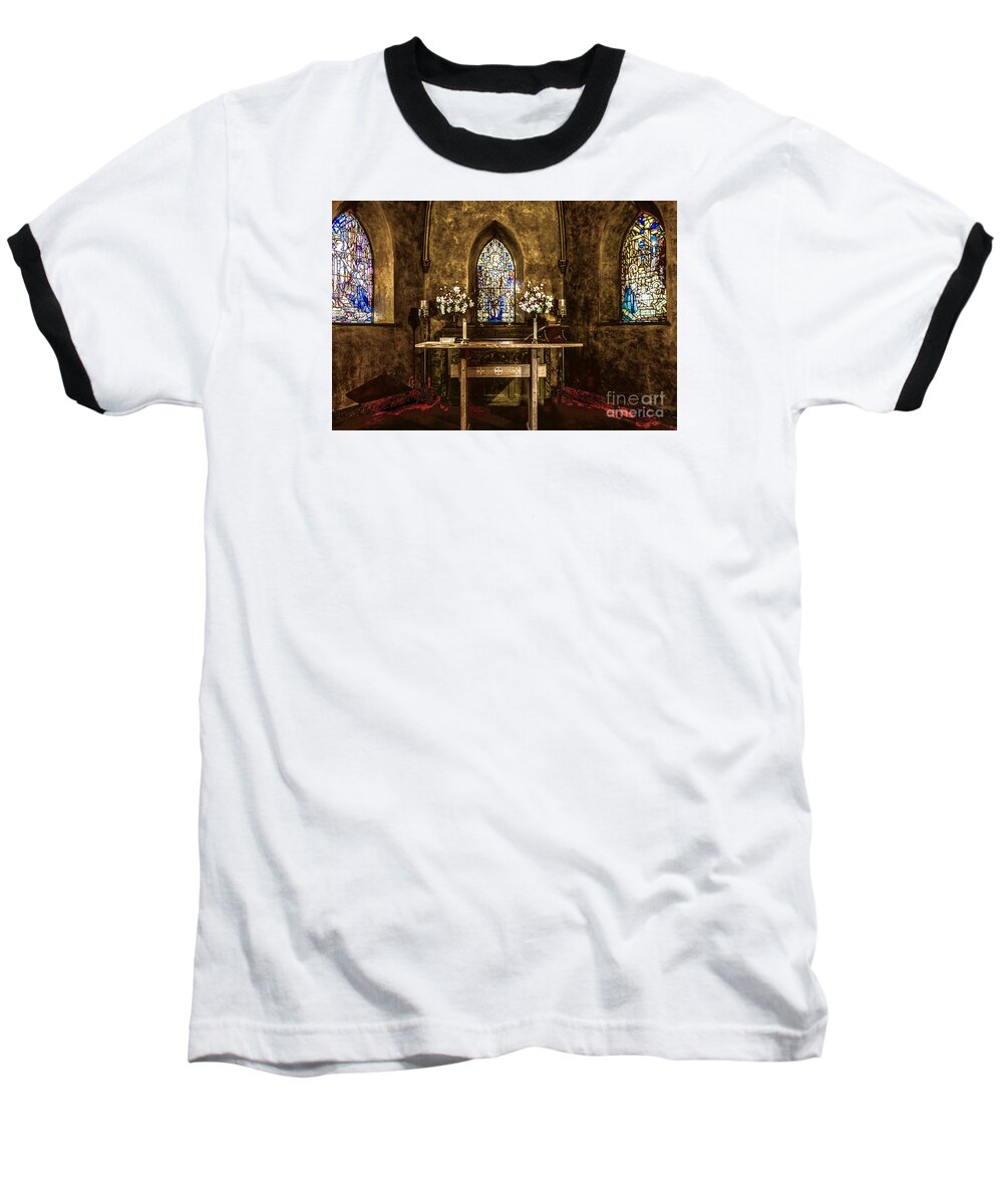 Bill Norton Baseball T-Shirt featuring the photograph Garrett Memorial Chapel by William Norton