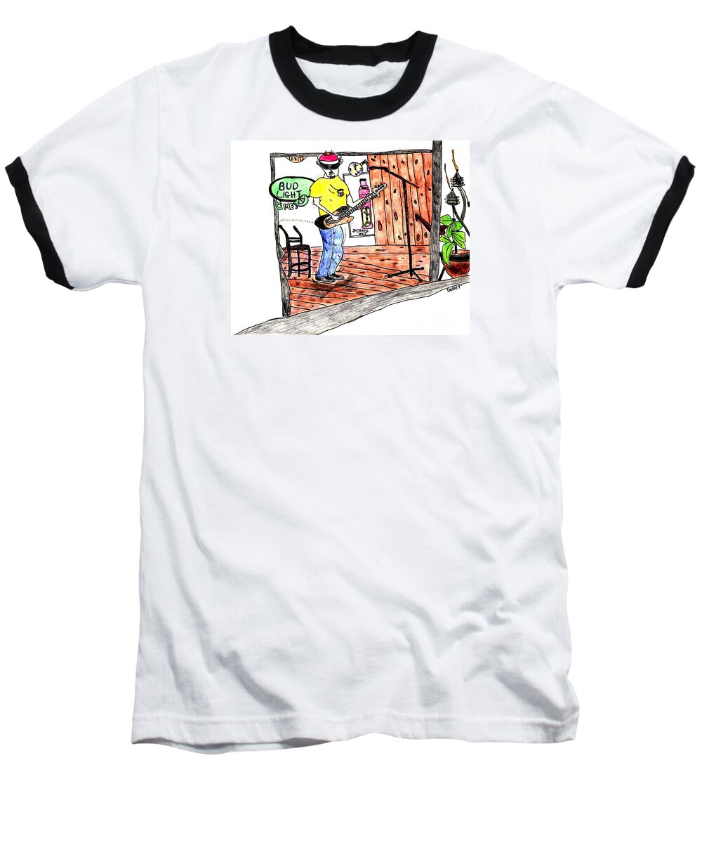Garsiks Baseball T-Shirt featuring the painting Garsiks by James and Donna Daugherty