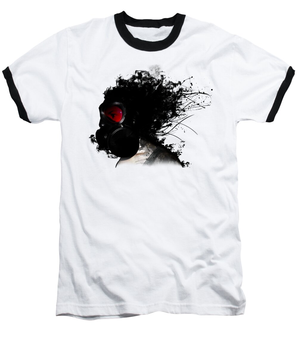 Gas Baseball T-Shirt featuring the mixed media Ghost Warrior by Nicklas Gustafsson